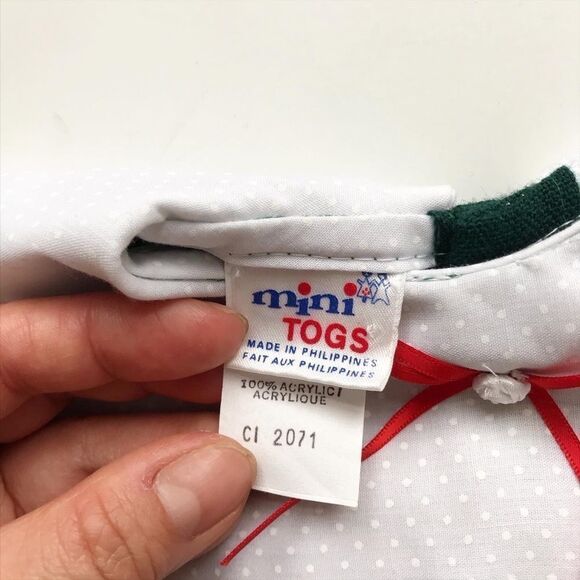 Vintage Mini togs green/dot mix bib dress 18m - Picture 4 of 5